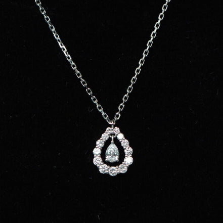 Affordable Luxury Jewelry 0.38ct Pear Lab-Grown Diamond Teardrop Necklace 18K gold