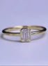 0.5 CT Emerald Cut Lab Diamond Bezel Ring