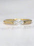 0.5 Carat Marquise Half Bezel Solitaire Lab Diamond Ring 18K Gold