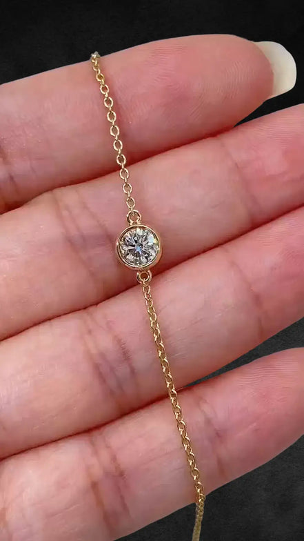 Affordable Luxury Jewelry 0.5ct Lab-Grown Diamond Bracelet 18K Yellow Gold