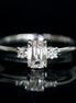 0.6CT Emerald Cut Lab Diamond Three Stone Ring