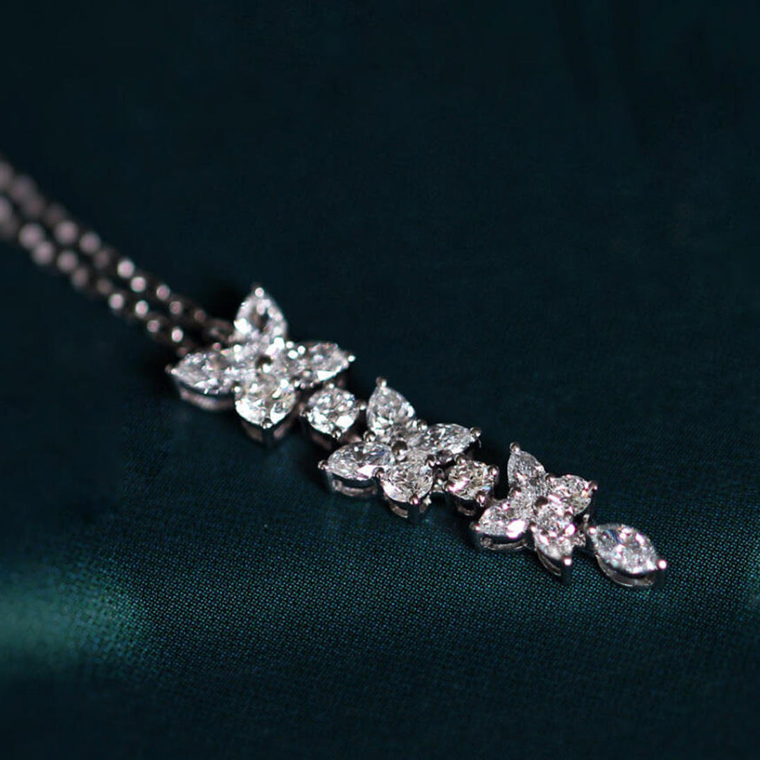 Affordable Luxury Jewelry Marquise and Round and Pear Lab Grown Diamond Necklace