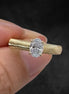 0.6 CT Oval Solitaire Lab Grown Diamond Retro Inspired Engagement Ring