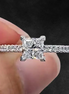 Affordable Luxury Jewelry 0.7 CT Princess Cut Pave Lab Grown Diamond Engagement Rings