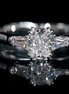0.8 Carat Cushion Cut Lab Diamond Three Stones Ring 18K Gold
