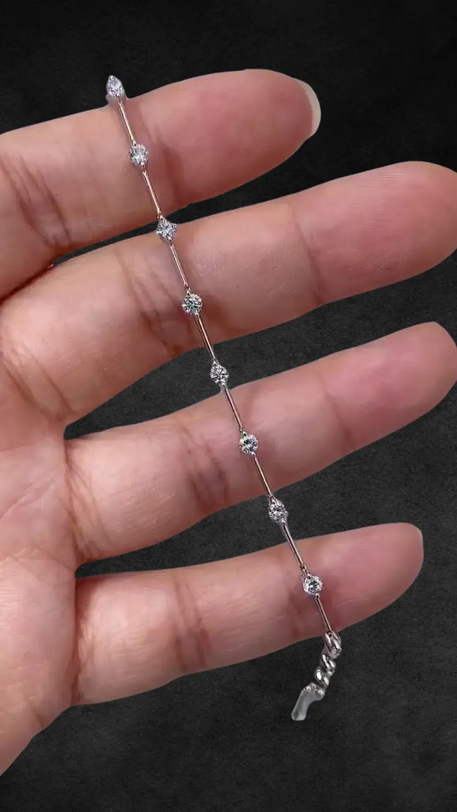 Affordable Luxury Jewelry 0.96 ctw Lab Diamond Bracelet 18K Gold