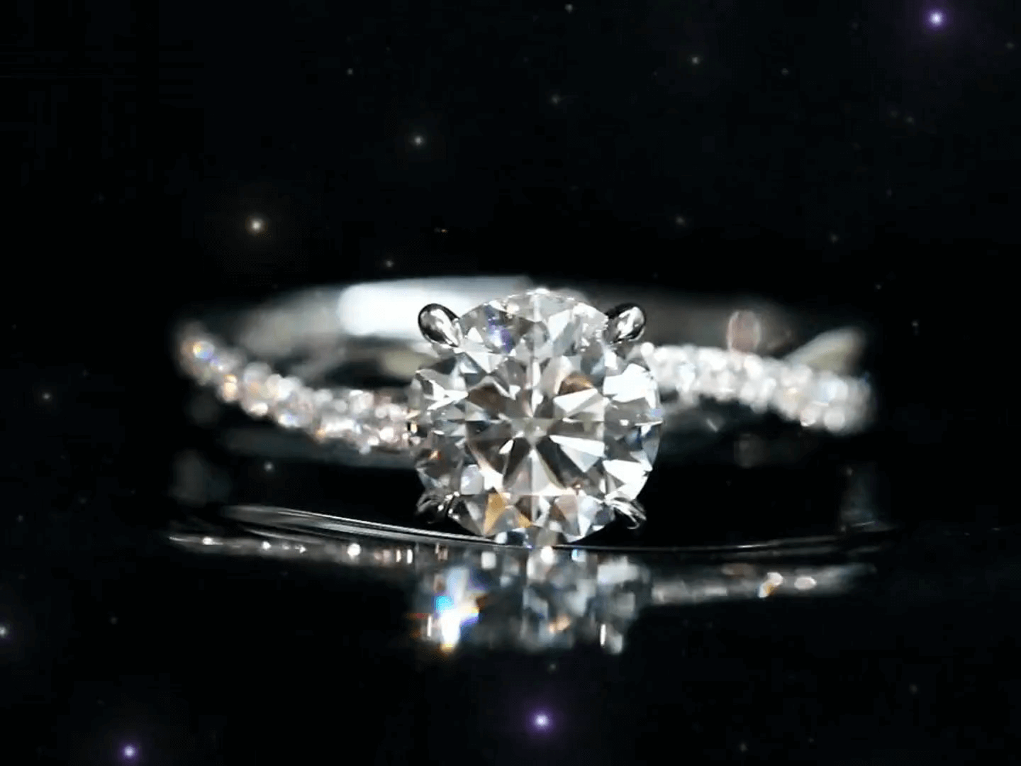 Affordable Luxury Jewelry 1.08 Carat Vine-Inspired Lab Diamond Ring 18K Gold Engagement Ring