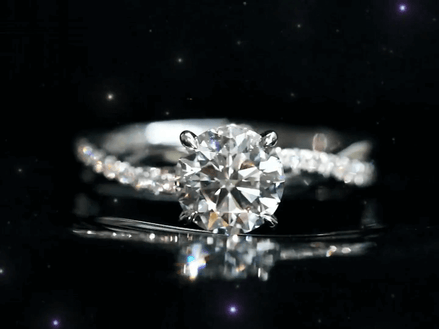 Affordable Luxury Jewelry 1.08 Carat Vine-Inspired Lab Diamond Ring 18K Gold Engagement Ring