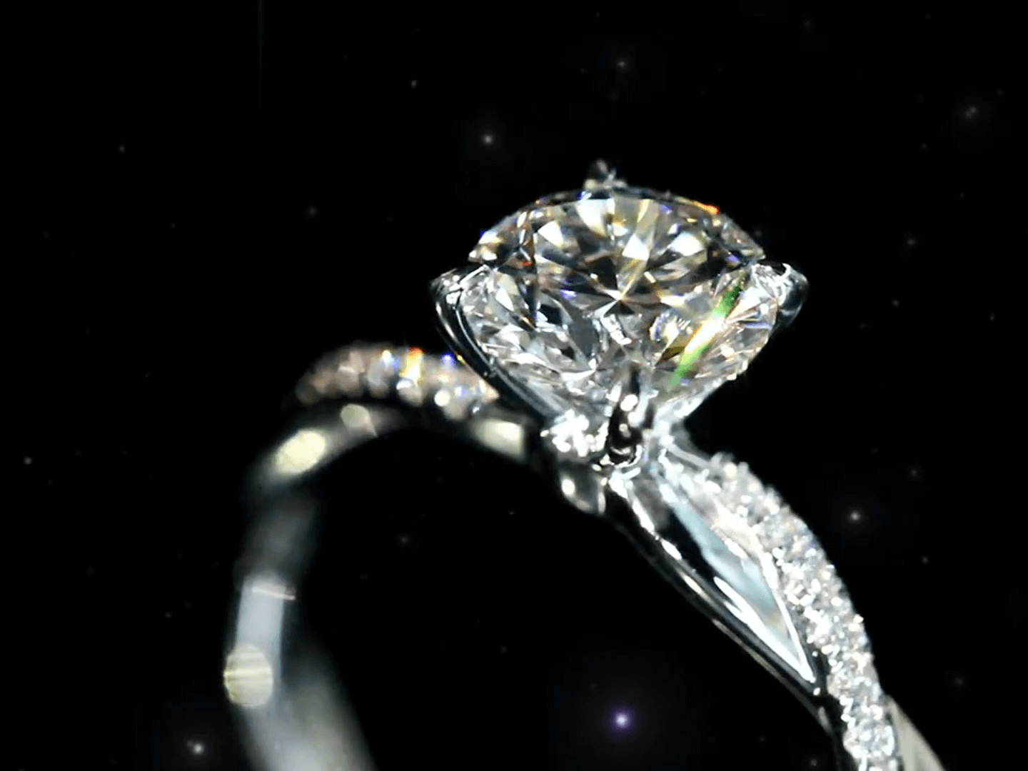 Affordable Luxury Jewelry 1.08 Carat Vine-Inspired Lab Diamond Ring 18K Gold Engagement Ring