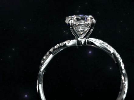 Affordable Luxury Jewelry 1.08 Carat Vine-Inspired Lab Diamond Ring 18K Gold Engagement Ring