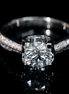 Affordable Luxury Jewelry Lab-Grown Diamond Ring with Double-Row Pavé Band