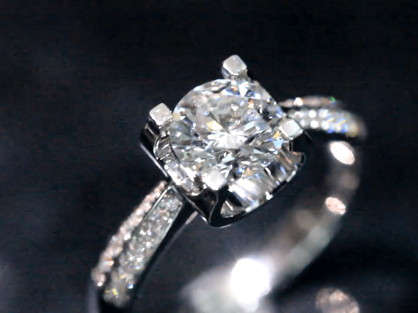 Affordable Luxury Jewelry Lab-Grown Diamond Ring with Double-Row Pavé Band
