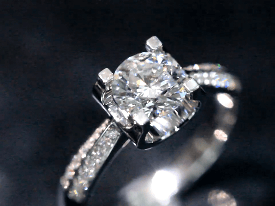 Affordable Luxury Jewelry Lab-Grown Diamond Ring with Double-Row Pavé Band