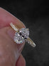 1.11 CT Oval Cut Lab Grown Diamond Pave Engagement Ring