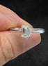1.13 CT Emerald Cut Lab Diamond Solitaire Ring