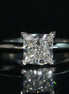 1.1 CT Princess Cut Lab Grown Diamond Solitaire Engagement Ring