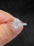 1.39 CT Oval Cut Lab Grown Diamond Solitaire Engagement Ring