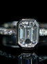 Affordable Luxury Jewelry 1.58 Carat Emerald-Cut Bezel Vintage Lab Diamond Engagement Ring