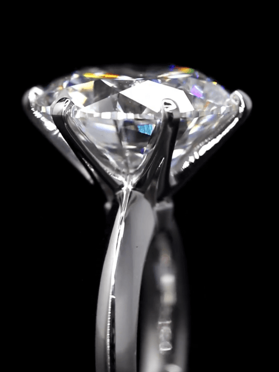 13.14 Carat Round Lab Grown Diamond Solitaire Engagement Ring