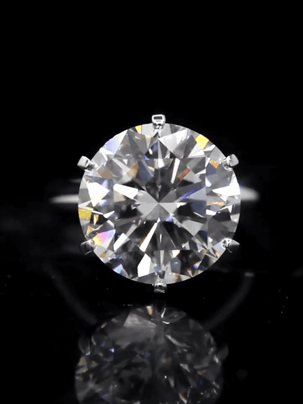13.14 Carat Round Lab Grown Diamond Solitaire Engagement Ring