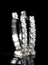8 Stone Round Lab Grown Diamond Hoop Earrigs