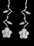 Affordable Luxury Jewelry Petal Lab Diamond Drop Earrings 18K White Gold