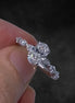 1 CT Oval Diamond Ring Lab Grown Diamond Engagement Ring