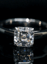 1 Carat Asscher Cut Lab Grown Diamond Solitaire Ring