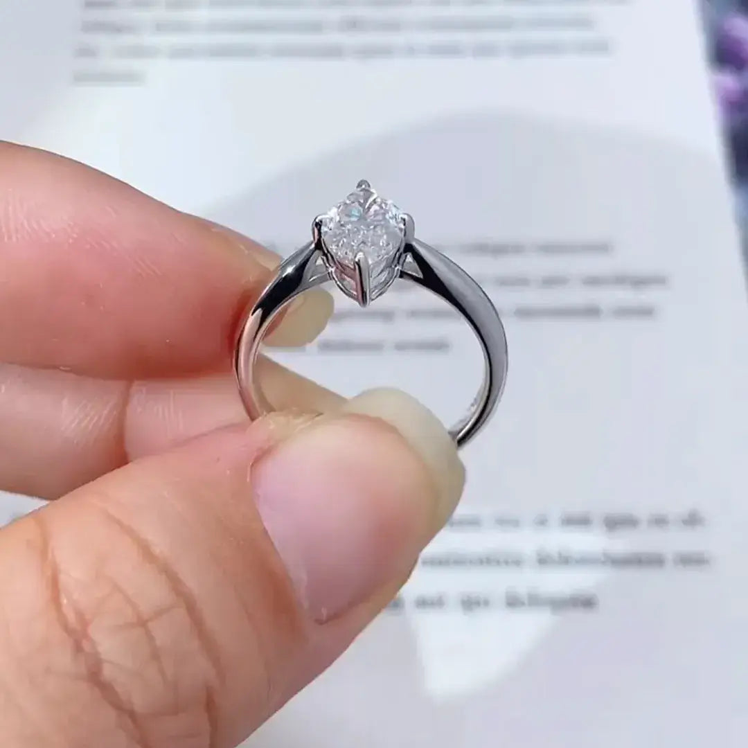 1 Carat Marquise Lab Grown Diamond Solitaire Ring