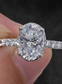 1 CT Hidden Halo Oval Lab Diamond Engagement Ring