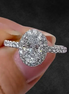 Affordable Luxury Jewelry 1 CT Oval Lab Diamond Halo Engagement Ring