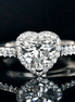 Affordable Luxury Jewelry 1 Carat Heart Shape Lab Grown Diamond Halo Engagement Ring