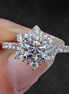 Affordable Luxury Jewelry 1 Carat Lab-Grown Diamond Snowflake Ring