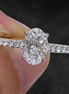 Affordable Luxury Jewelry 1 Carat Oval Lab Grown Diamond Pave Setting Engagement Ring