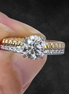 Affordable Luxury Jewelry 1 Carat Round Cut Two Tone Lab Diamond Ring