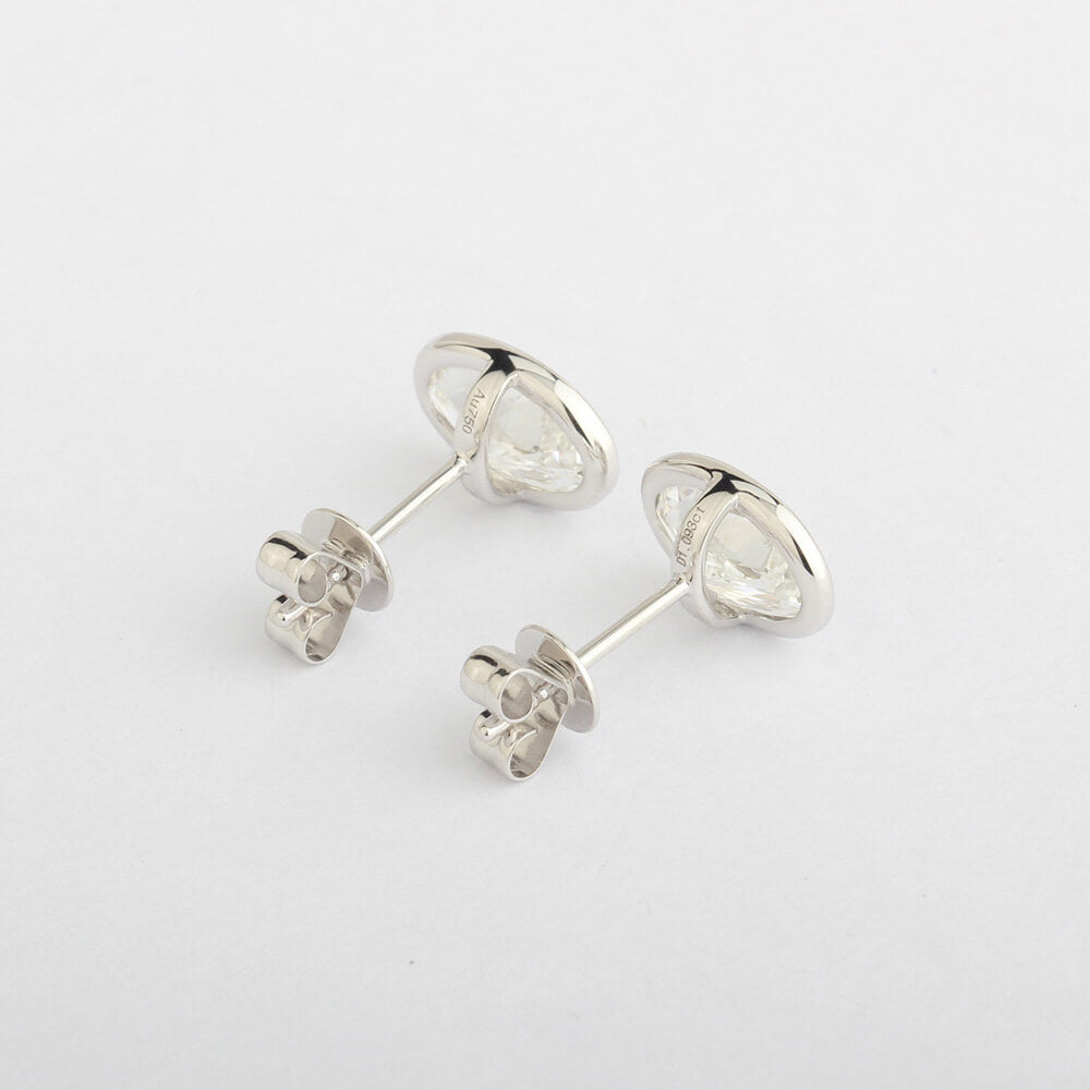 Affordable Luxury Jewelry Bezel Oval Lab-Grown Diamond Studs Earring (2.14 Ct. Tw.)