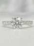 Affordable Luxury Jewelry Pave Round Lab Diamond Engagement Ring