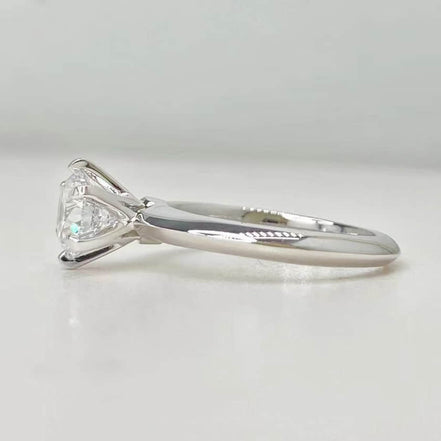 Round Lab Grown Diamond Solitaire Engagement Ring