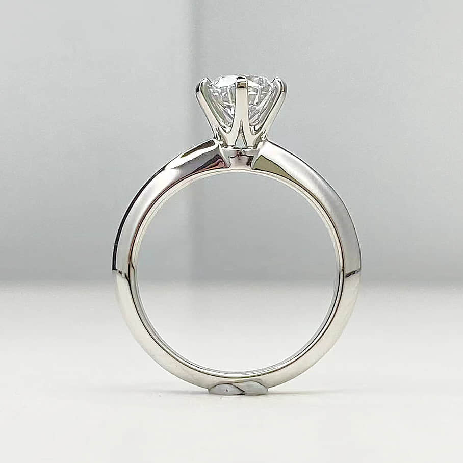 Round Lab Grown Diamond Solitaire Engagement Ring