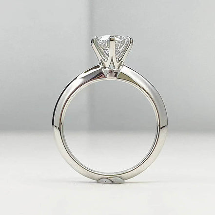 Round Lab Grown Diamond Solitaire Engagement Ring
