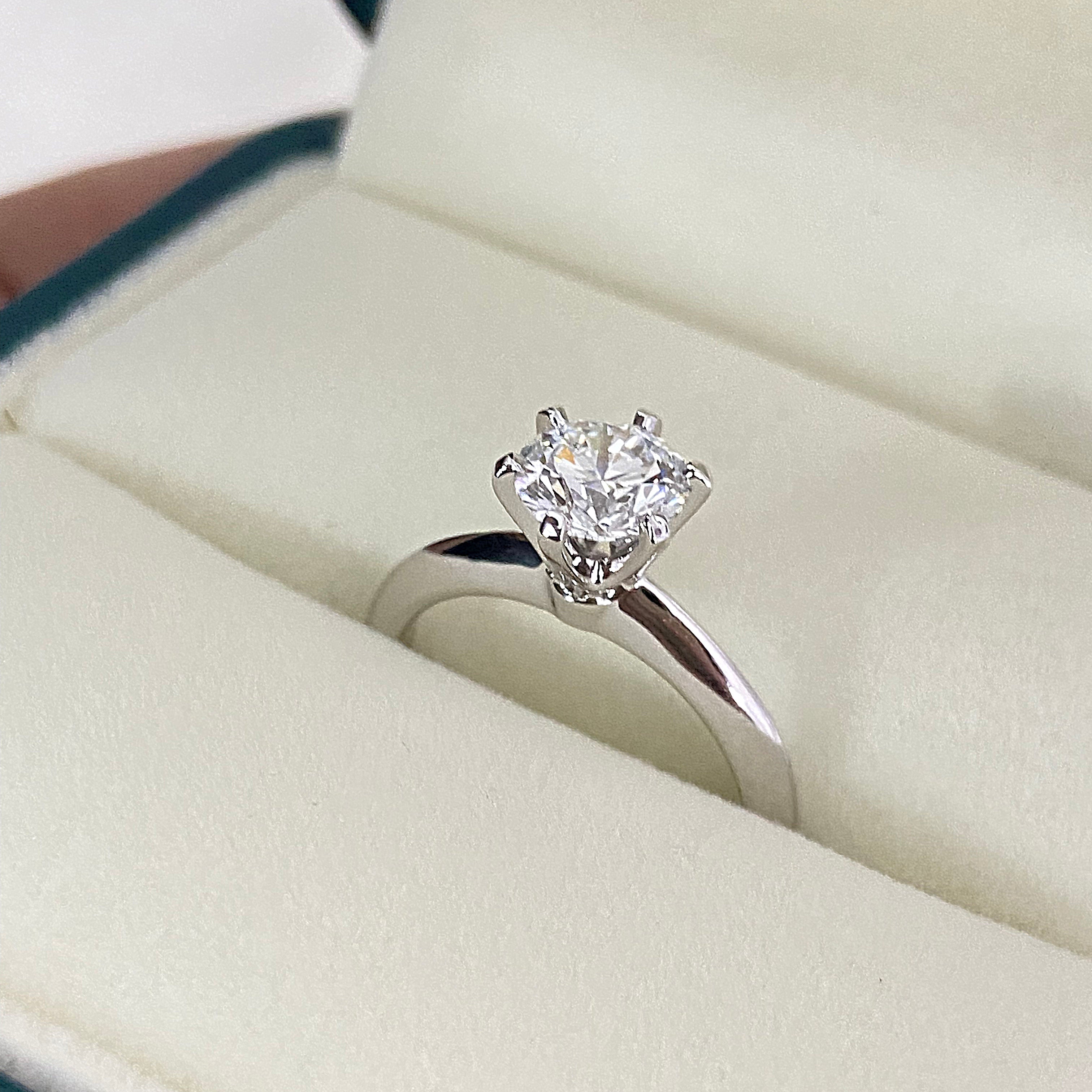 Round Lab Grown Diamond Solitaire Engagement Ring