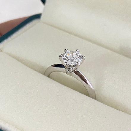 Round Lab Grown Diamond Solitaire Engagement Ring