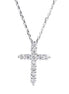 Affordable Luxury Jewelry 1.17 Ct Lab Diamond Cross Necklace 18K Gold