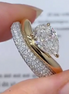 Affordable Luxury Jewelry 2 Carat Pear Lab Grown Diamond East West Engagement Ring
