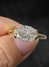 3 CT Oval Lab Diamond East West Engagement Ring 18K Gold