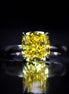Affordable Luxury Jewelry 3 Carat Fancy Vivid Yellow Cushion Cut Lab Diamond Ring