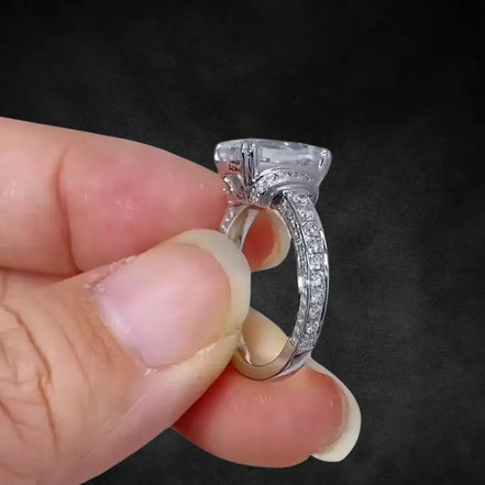 Affordable Luxury Jewelry 4 TCW Criss Cut Lab Grown Diamond Engagement Ring