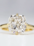 5 Carat Cushion Cut Lab Diamond Ring 14K Gold