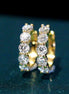 Affordable Luxury Jewelry 5 Stone Round Lab Grown Diamond Hoop Earrings 18K Gold (1.30 Ct. Tw.)