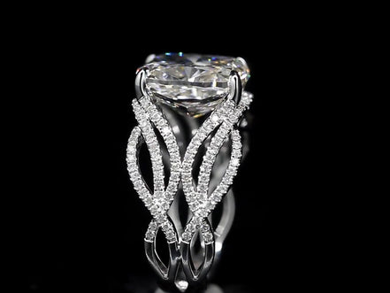 Affordable Luxury Jewelry 7-Carat Cushion Cut Lab-Grown Diamond Ring Nature Inspired